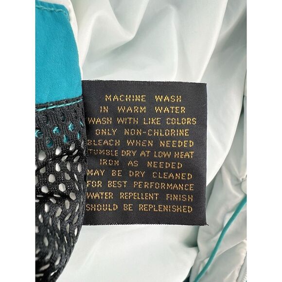 Vintage 90s‎ Eddie Bauer Nylon Full Zip Hoodie Windbreaker Rain Jacket Men Small - Picture 11 of 14